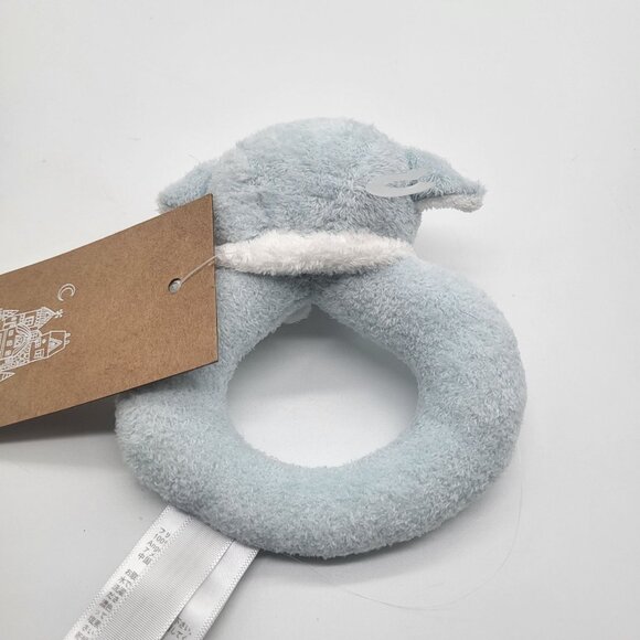 ANGEL DEAR Ring Rattle Baby Soft Blue Lamb Sheep NWT - Picture 3 of 7